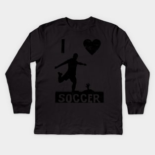 I Love Soccer soccer player Kids Long Sleeve T-Shirt